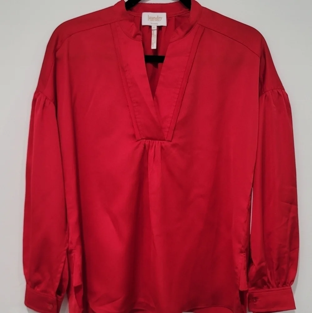 Laundry Red V-Neck Top - Goji Berry - Picture 8 of 13